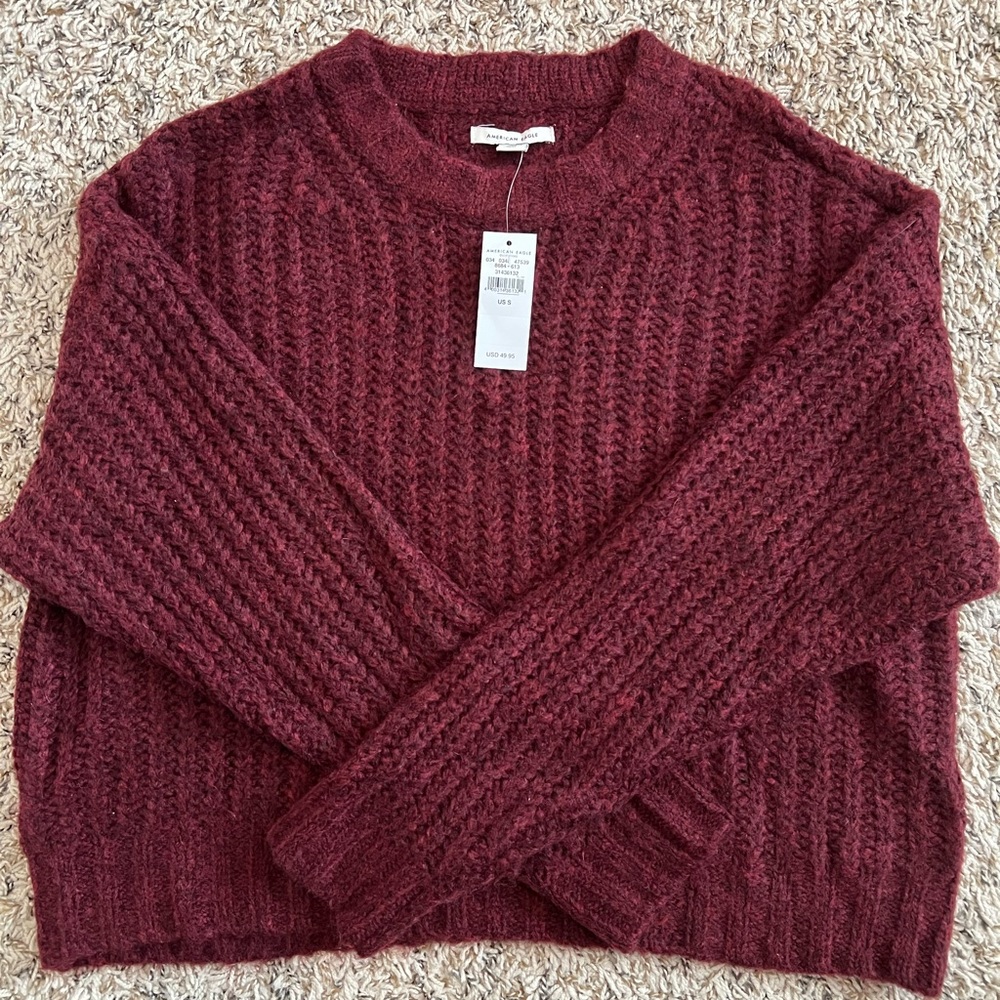 American Eagle Sweater Maroon Women’s Size Small